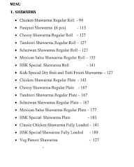 Homestyle Shawarma Kitchen menu 2