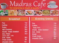 Madras Cafe menu 1