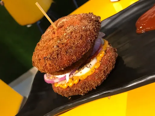 Chicken Patty Kurkure Burger