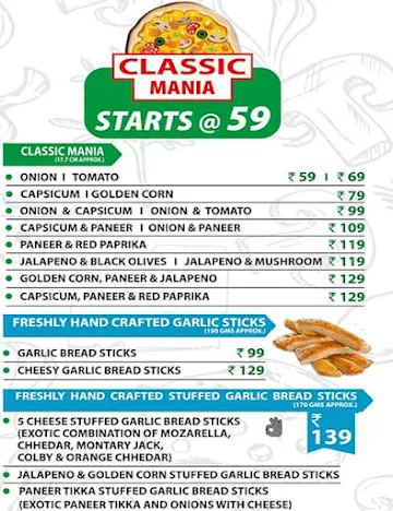 La Milano Pizzeria menu 