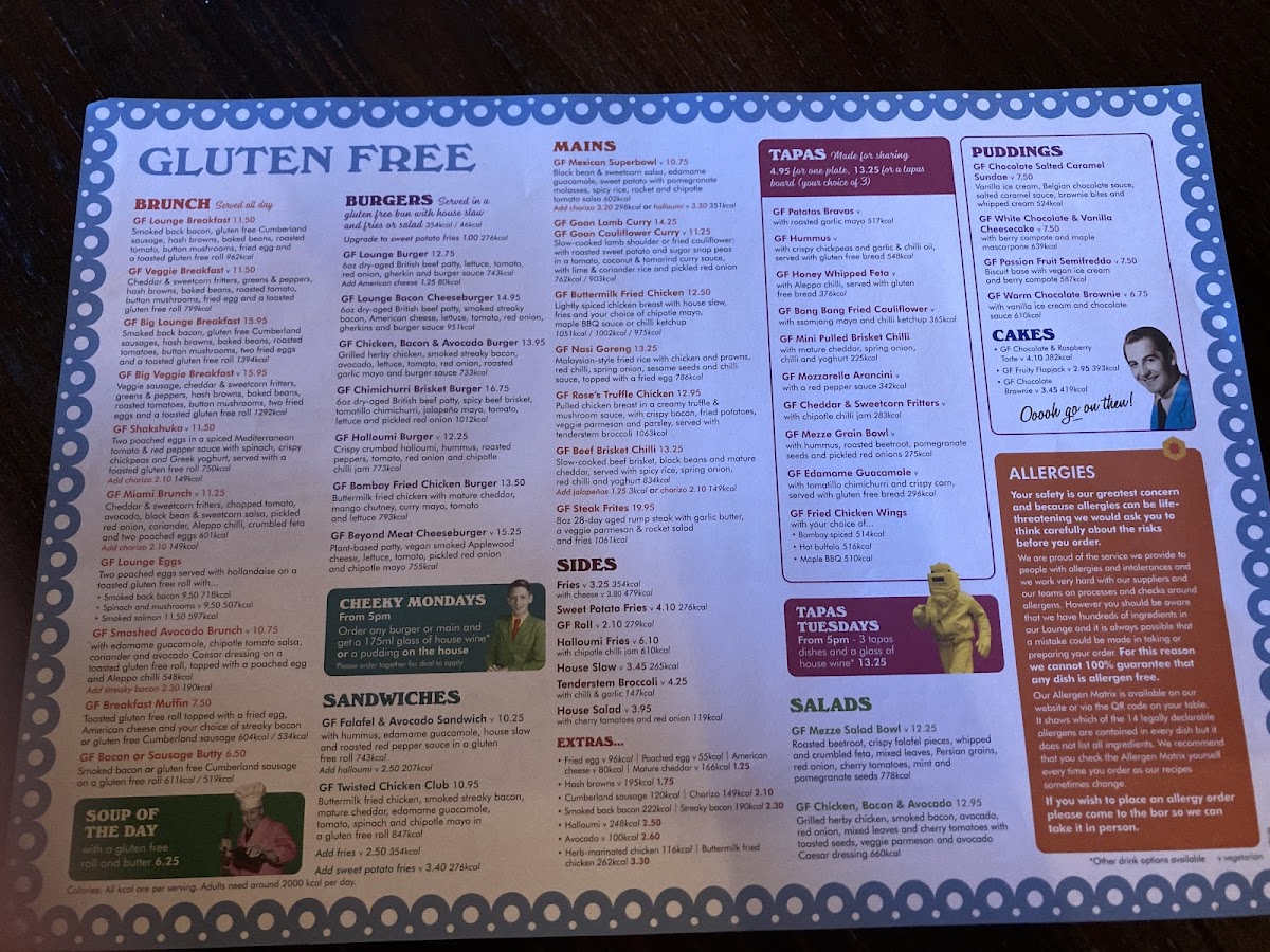 Gluten-Free at Lounge