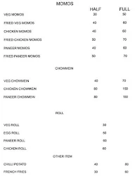 RK Chole Kulche menu 2