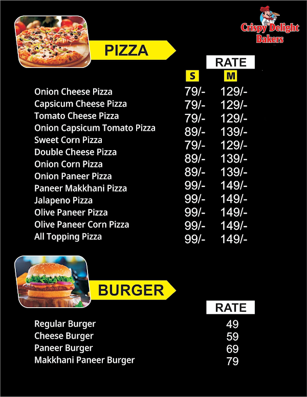 Crispy Delight Bakers menu 