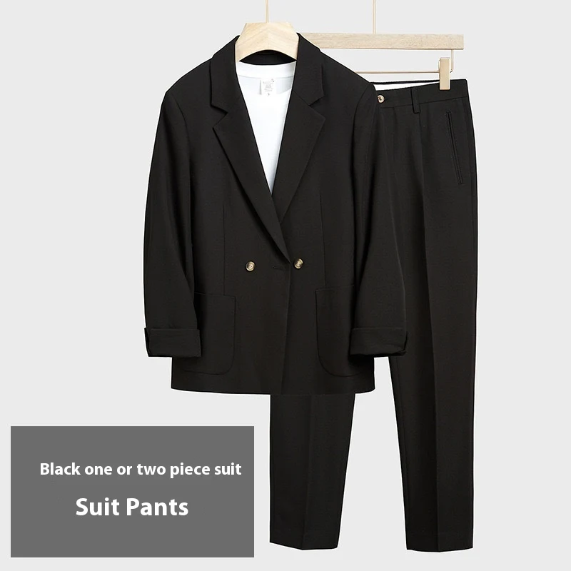 Japanese Style Draping Casual Suit Men's Loose Fit Comfortable Streetwear Perfect for a Modern and Relaxed Look Easy Eve