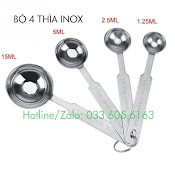 Bộ Thìa Đong Inox 4 Chiếc - Bộ Thìa Đong Nhựa 5 Chiếc - Dụng Cụ Pha Chế Tv