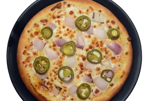 Cheese Onion And Jalapeno Pizza