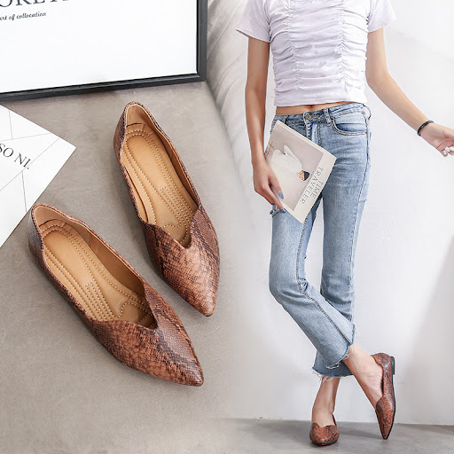 Title 4, Womens Flats Shoes Ballet Dorsay Pointed Toe S...