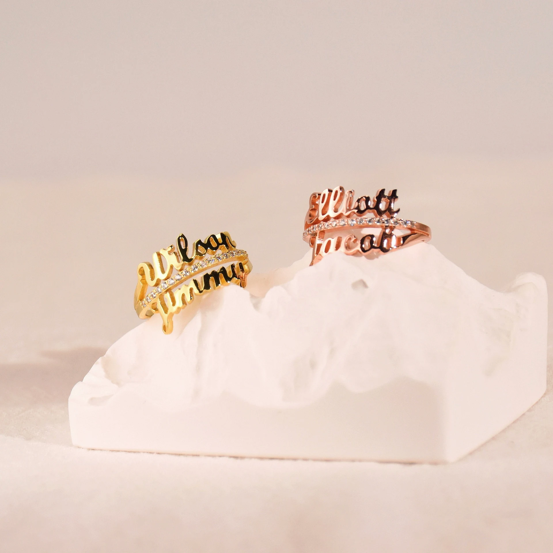 Title 6, DIY Personalized Double Name Ring 925 Sterling ...