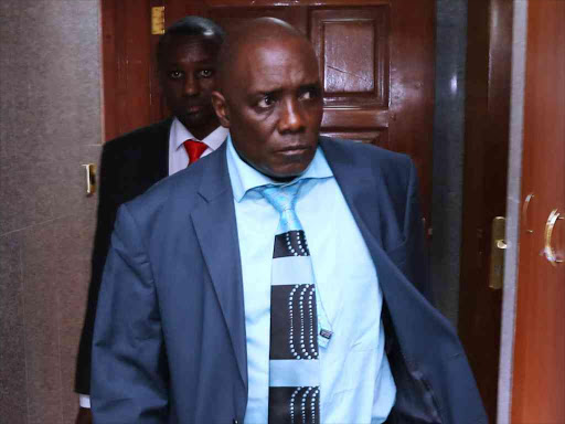 National Land Commission chairman Muhamad Swazuri when he appeared before the National Assembly Lands committee over claims he took a Sh1.2 million bribe, March 30, 2017. /HEZRON NJOROGE