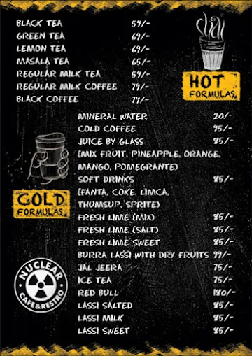 Nuclear Restaurant & Cafe menu 