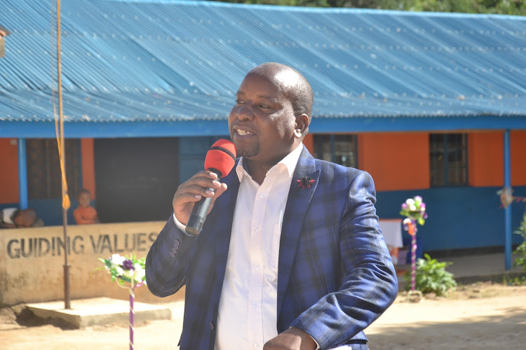 Taita Taveta Senator Johnes Mwaruma at a meeting in Mwatate on May 25, 2019.