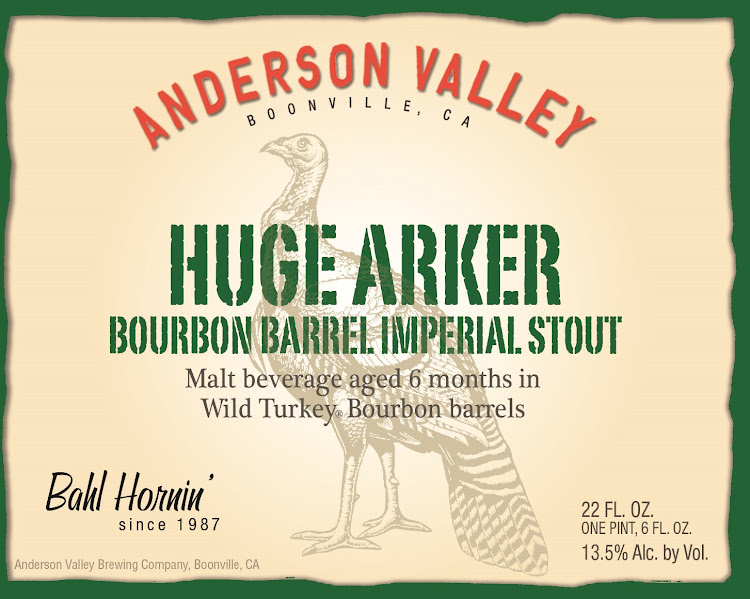 Logo of Anderson Valley Huge Arker Bourbon Barrel Imperial Stout 