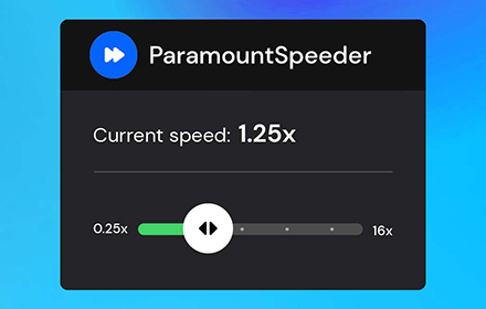 Paramount+ Speeder: adjust playback speed Preview image 0