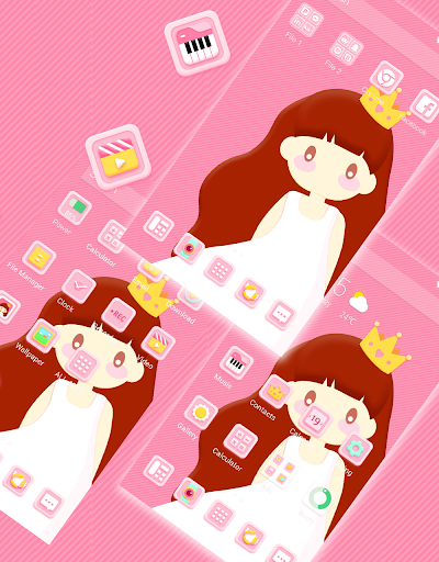Pink lovely girl themes