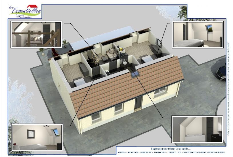  Vente Terrain + Maison - Terrain : 450m² - Maison : 107m² à Blangy-sur-Bresle (76340) 