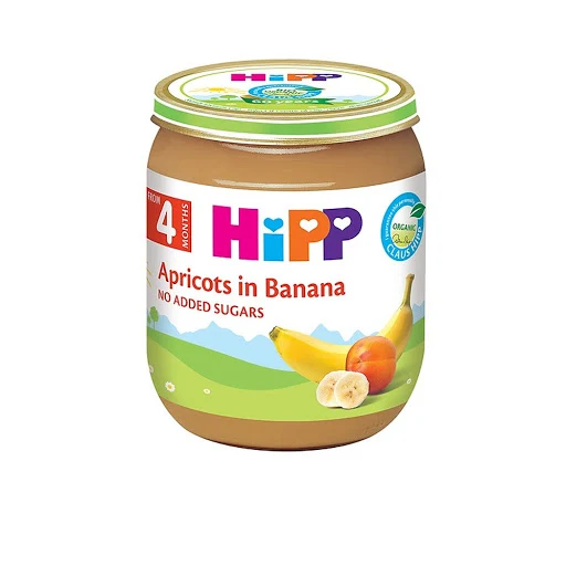 Dinh Dưỡng Đóng Lọ HiPP Organic - Chuối, mơ 125g