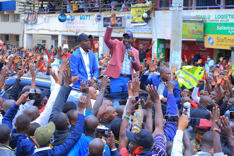 DP William Ruto addressing Kisii town residents.