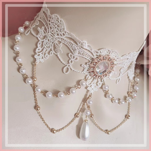 Title 3, Flower Wedding Pearl Water Drop Multi-layer Lac...