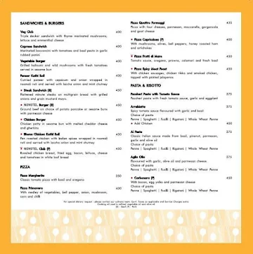 The Square - Novotel menu 