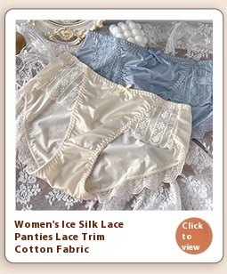 Title 3, Skin-friendly Ice Silk Underwear with lace trim...