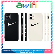 Ốp Lưng Iphone Vuông Cạnh Hình Ni.k.e 6/6Plus/6S/6Splus/7/7Plus/8/8Plus/X/Xr/Xs/11/12/Pro/Max/Plus/Promax - Awifi E4 - 6