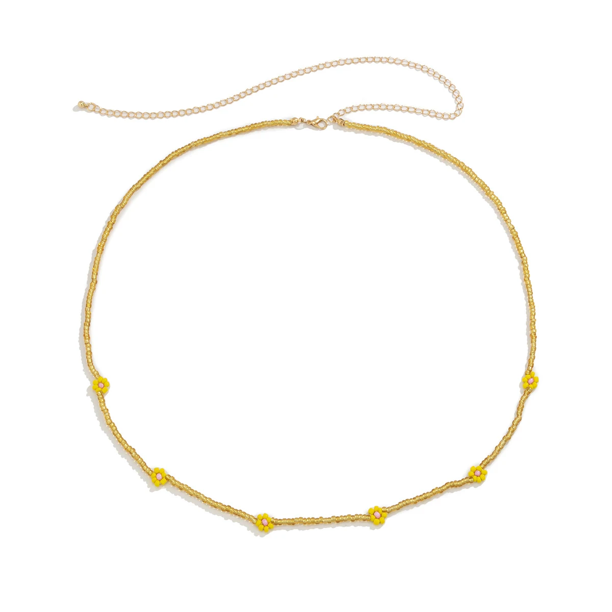 Title 5, Trendy tailleketting met kleine madeliefjes rij...