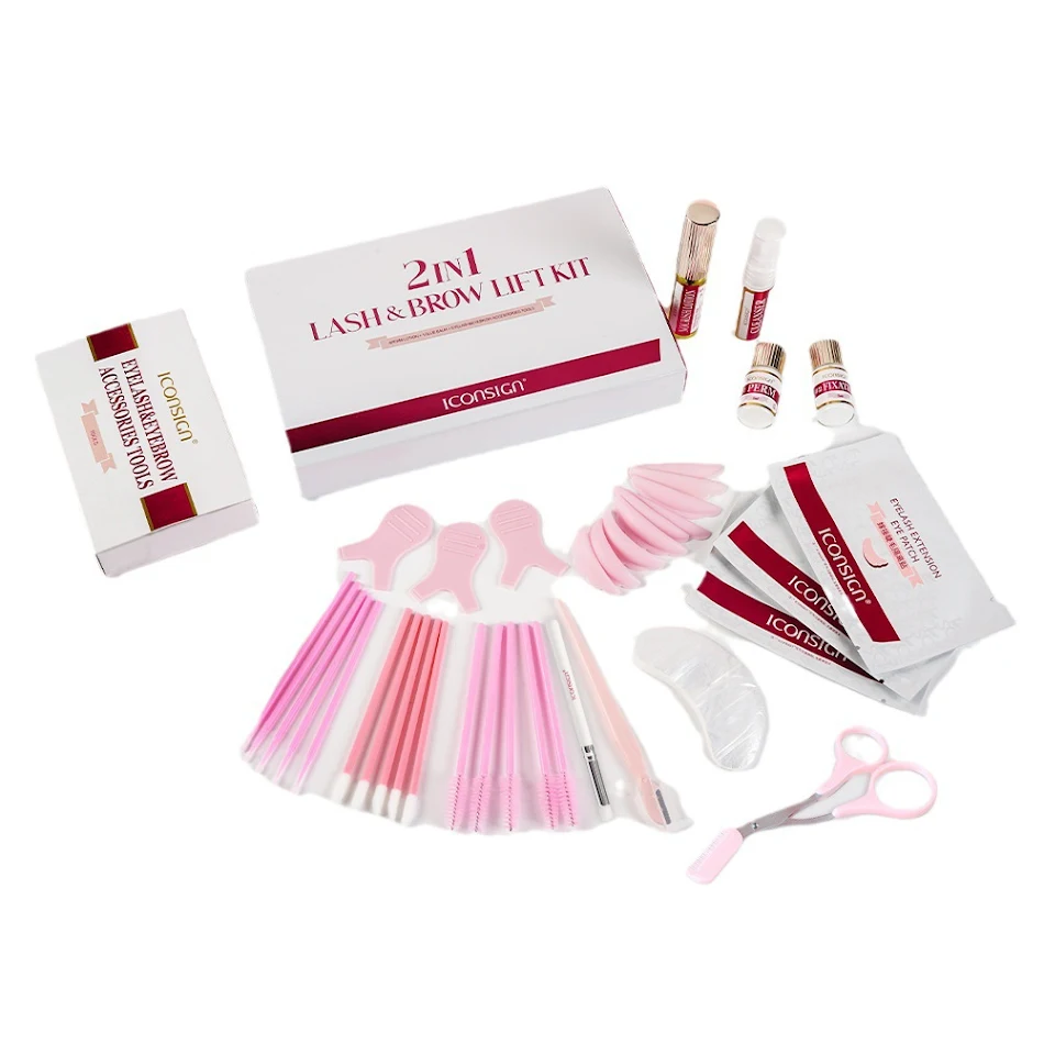 Kit de Permanente de Cils et Sourcils Importation Boîte de Permanente Bouclée Ondulée, Facile d'utilisation, Résultats Durables, Effet Professionnel