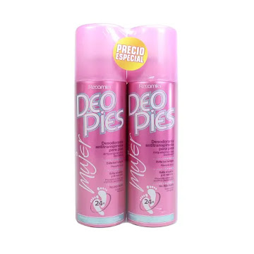 Antitranspirante Deo Pies Spray Mujer 260 ml x 2 und  