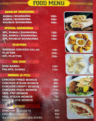 Mohammeda Shawarma menu 1