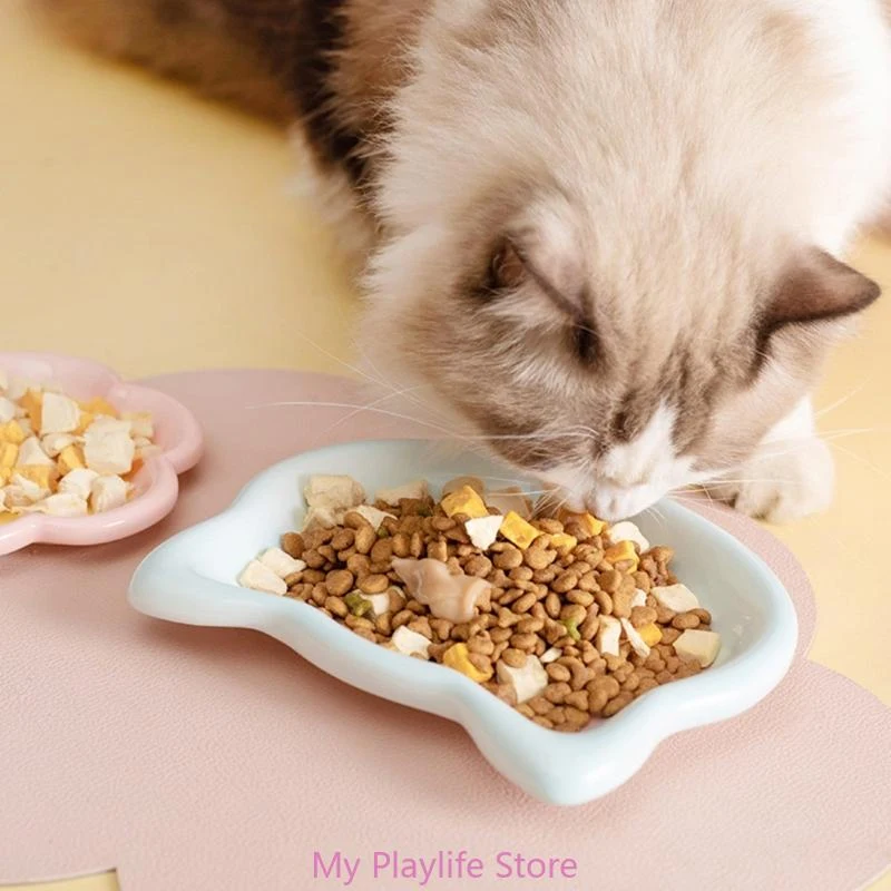 Title 9, Ceramic Cat Dog Bowl Dish Cute Shape No Spill P...