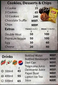 Subway menu 5