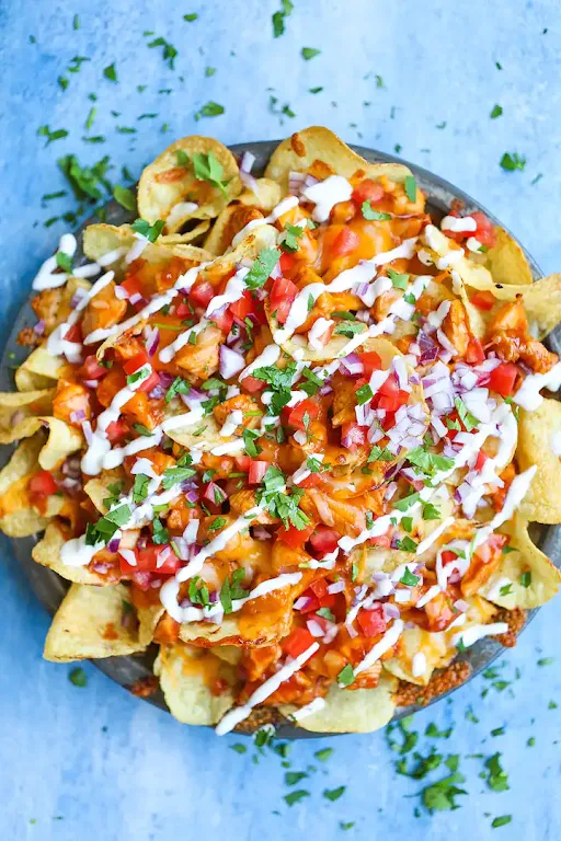 Cheese BBQ Chicken Nachos