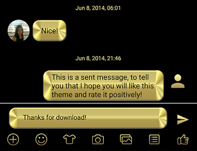   SMS Messages Metallic Gold- screenshot thumbnail   