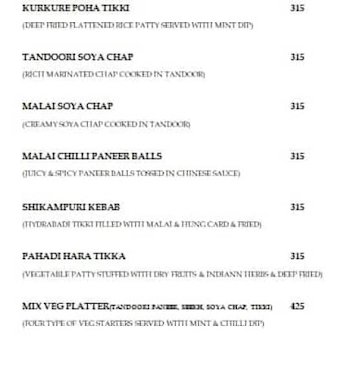 Jashn menu 