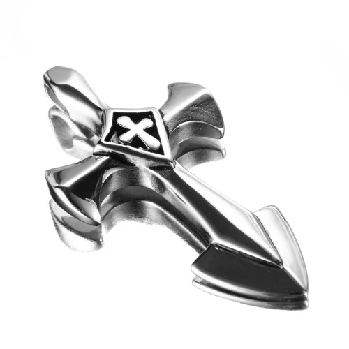 Collier Croix en Acier Inoxydable pour Homme et Femme Bijou Religieux Résistant à l'Eau Cadeau Durable Design Élégant