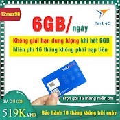 Sim 4G Mobifone 12Fd50 150Gb/Tháng (5Gb/Ngày) 12Max90 180Gb/Tháng (6Gb/Ngày) Trọn Gói 16 Tháng Không Cần Nạp Tiền