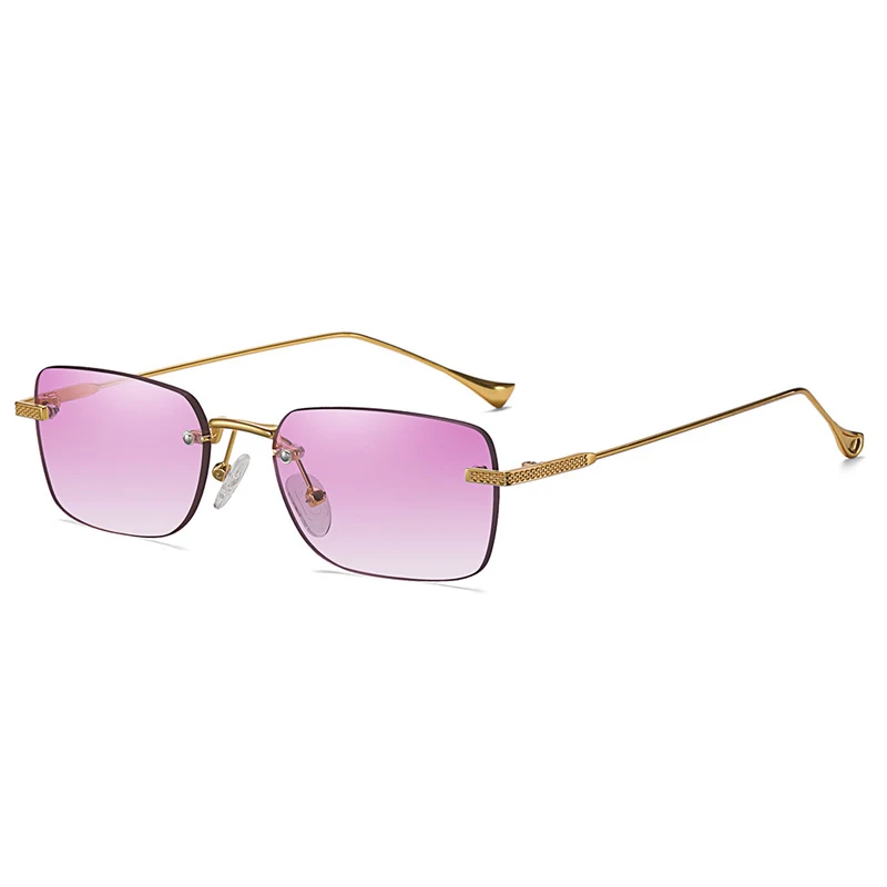Okulary przeciwsłoneczne Jett Frameless Square Small Frame wycinane komputerowo. Bezramkowe, kwadratowe, stylowe i z ochroną UV.