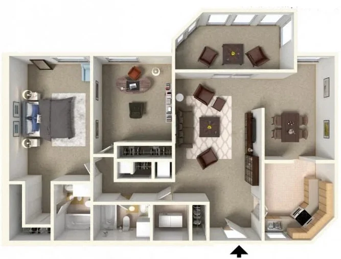 2 Bed 2 Bath