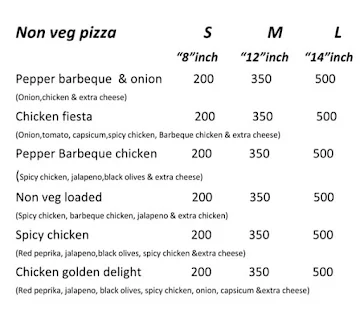 Imperio's Pizza menu 