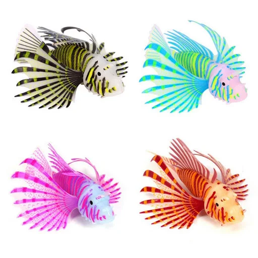 Artificial Aquarium Goldfish Ornament Glow In The Dark Jellyfish For Luminous Home Creative Fish Tank Decoration Crafts