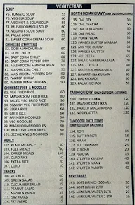 Hotel Sinchara menu 2