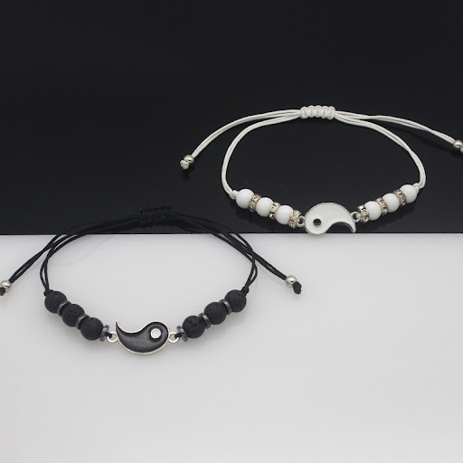 Title 1, Natural Stone Couple Bracelet Alloy Gossip. Con...