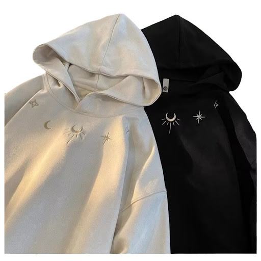 Title 2, Leather Mens Embroidered Hoodie