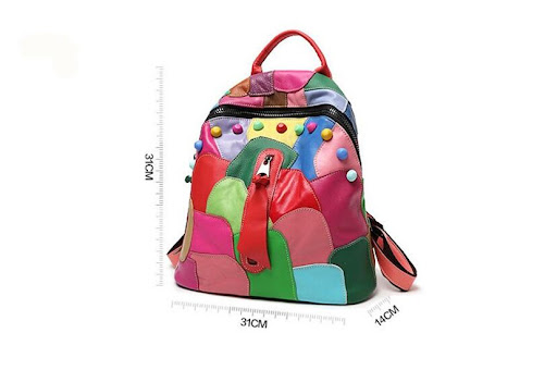 Title 1, Large Capacity Leather Backpack Women, Cross-Bo...