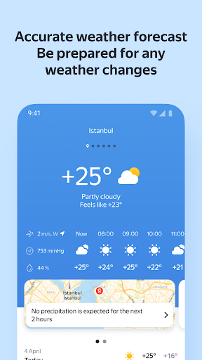 Screenshot Yandex Weather