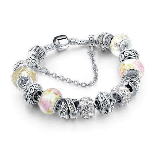 Title 4, Colored Glazing Bead Bracelet Fashion Crystal 5...