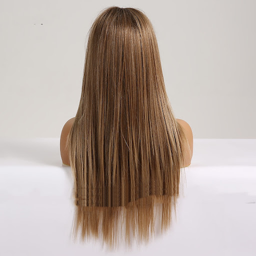 Title 1, Womens wig, medium brown long straight hair, h...