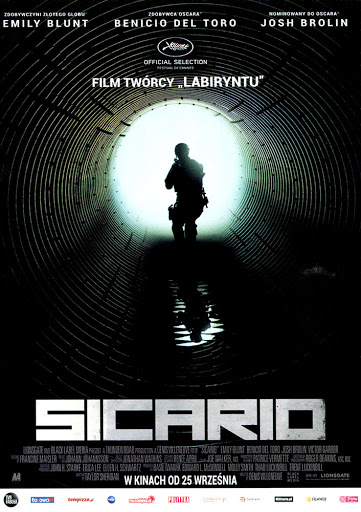 Przód ulotki filmu 'Sicario'