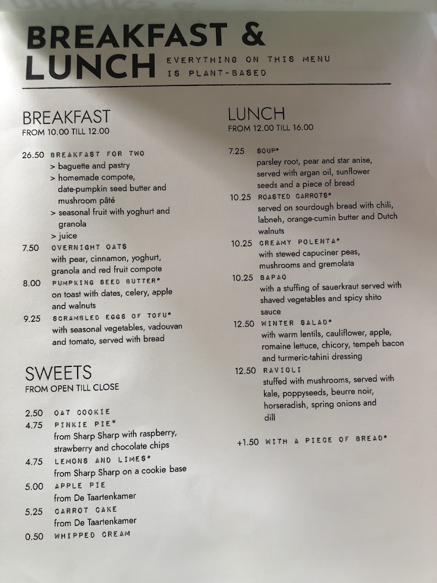 Café de Ceuvel gluten-free menu