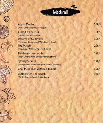 Tamashaa Dekh Lounge Cafe menu 